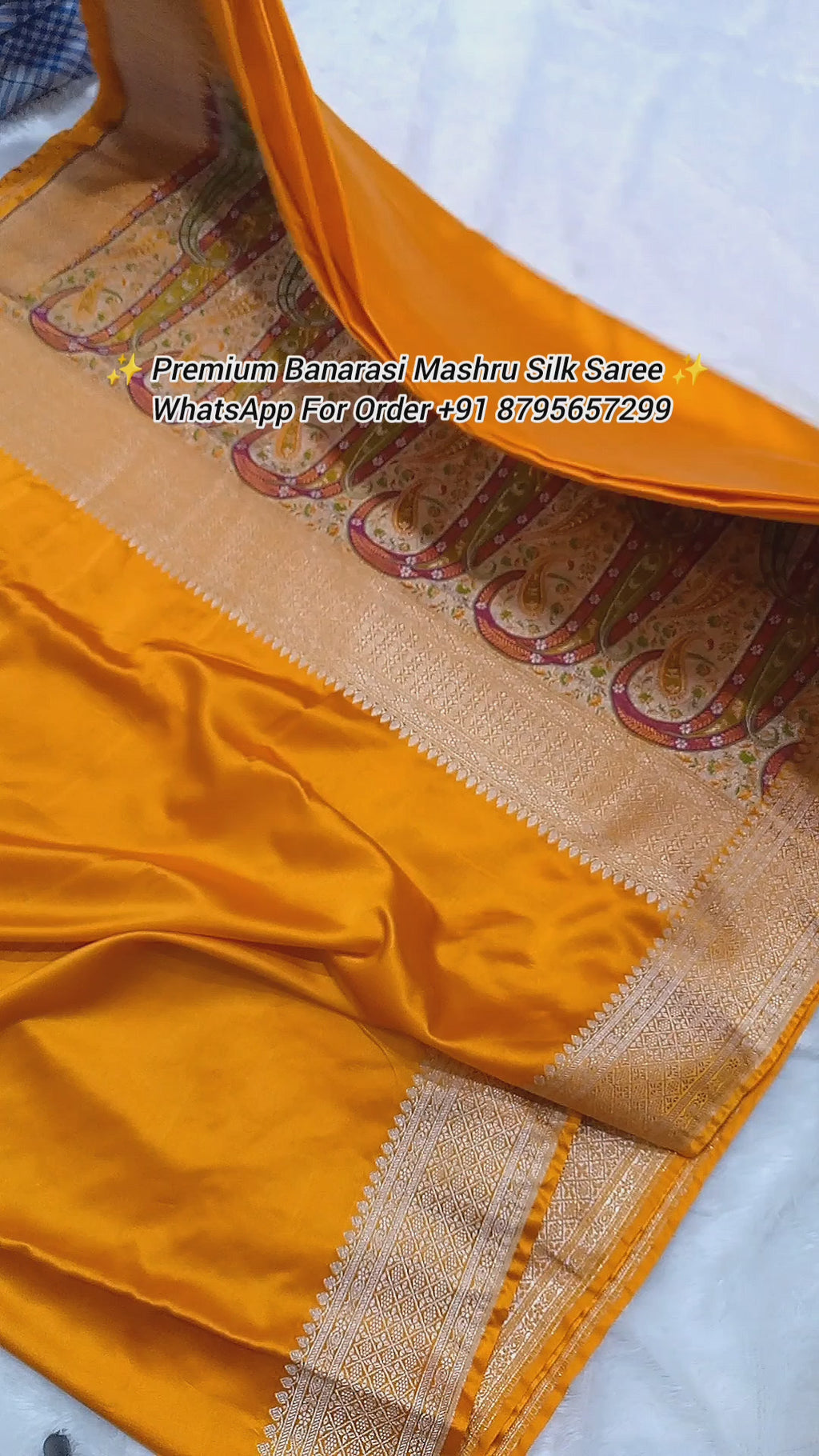 Mustard Yellow Colour Banarasi Pain Mashru Katan Silk Saree With Fancy Pallu