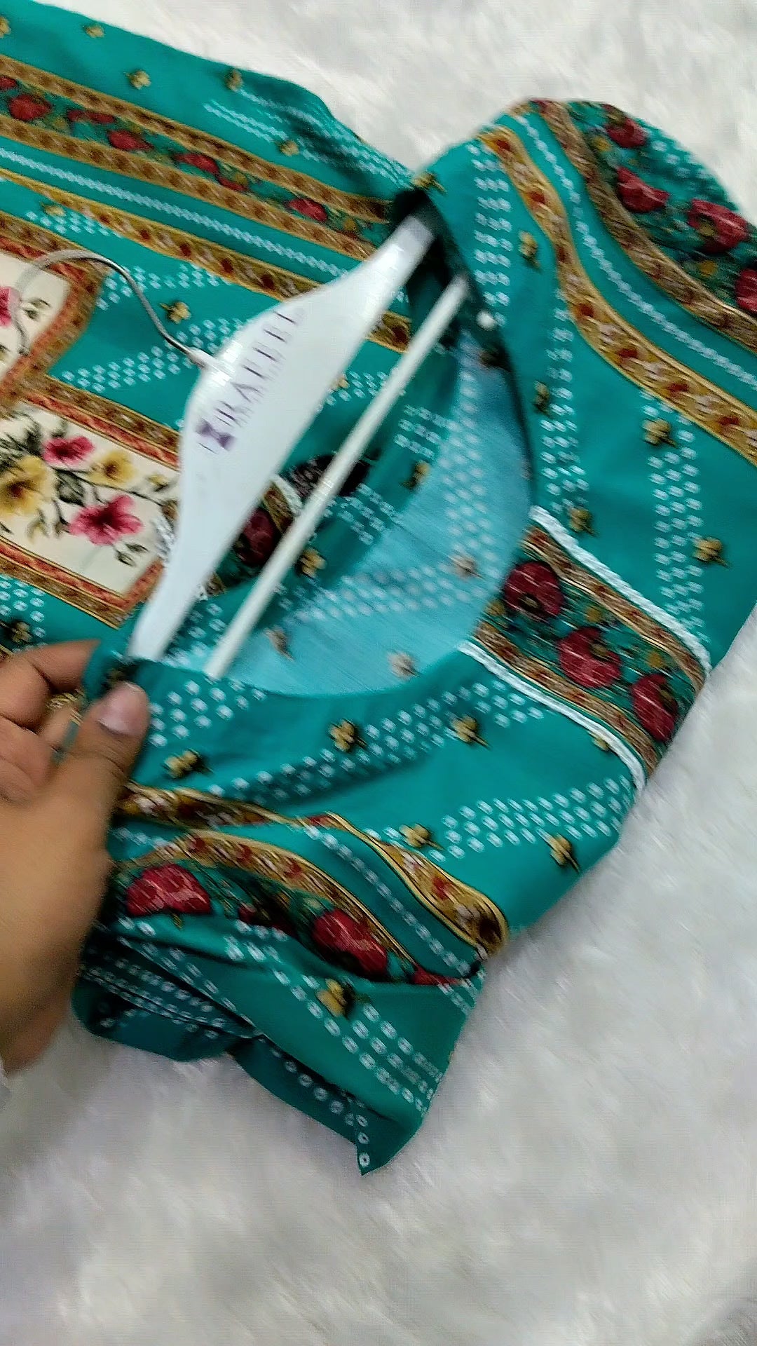 Teal Blue Fancy Designer Printed Rayon Kurti By Mks Creations