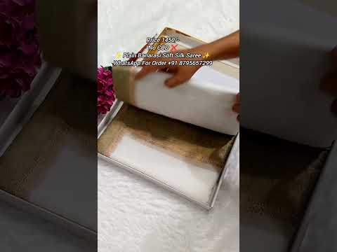 White And And Pista Green Colour Plain Body Warm Silk Saree