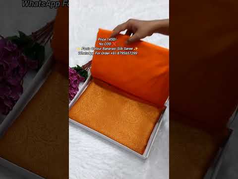 Orange Colour Plain Body Warm Silk Saree