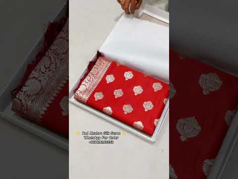 Red Color Banarasi Mashru Silk Saree