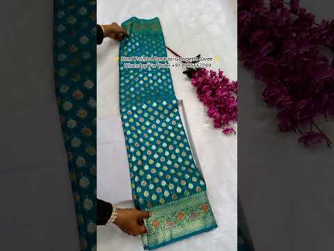 Rama Green Colour Hand Brush Meenakari Work Khaddi Georgette Saree