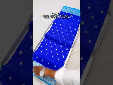 Royal Blue And Sky Blue Colour Zari Buti Khaddi Georgette Saree