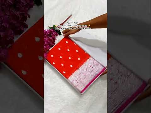 Red And Pink Banarasi Katan Georgette Saree