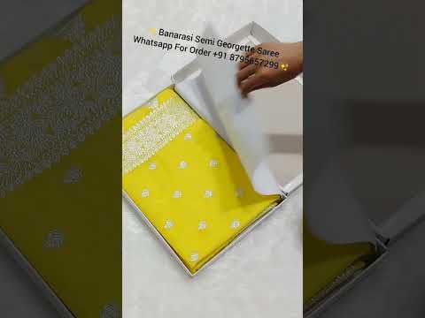 Yellow Colour Zari Buti Khaddi Georgette Saree