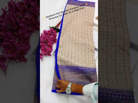 Handloom Pure Banarasi Khaddi Georgette Saree