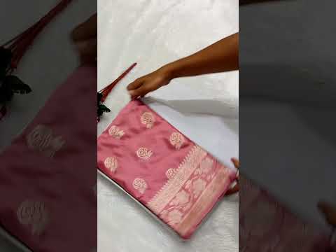 Pastel Colour Brown Party Wear Mashru Silk Saree