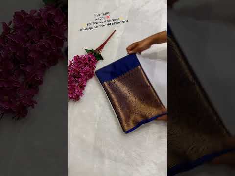 Navy Blue Banarasi Warm Silk Saree