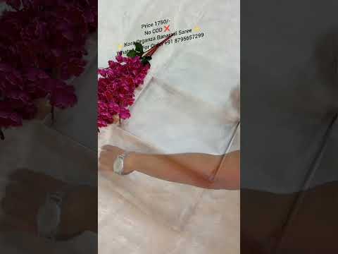 Silver Zari White Kora Organza Saree