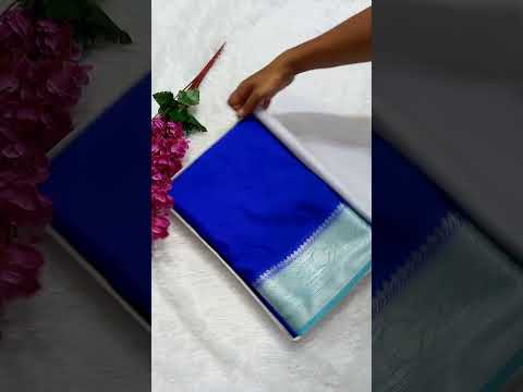 Royal Blue And Blue Colour Plain Body Warm Silk Saree