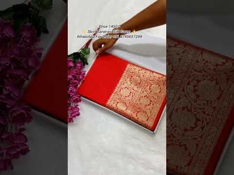Red Color Skirt Border Banarasi Soft Silk Saree
