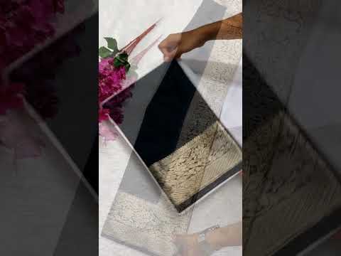 Jet Black Banarasi Semi Dupion Plain Body Saree