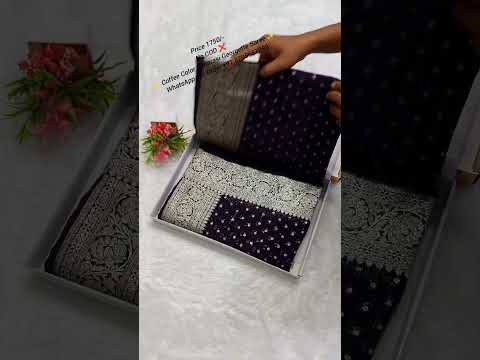 Dark Brown Colour Zari Buti Georgette Saree