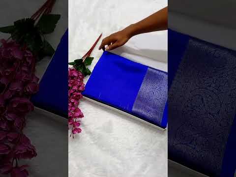Royal Blue Colour Plain Body Warm Silk Saree