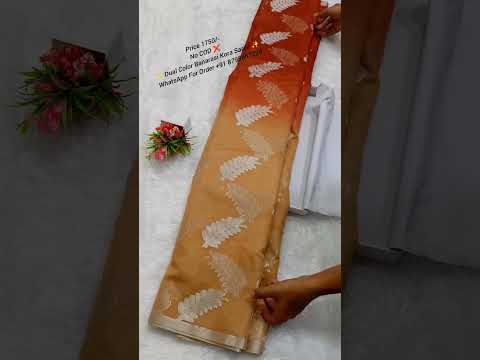 Dual Colour Banarasi Kora Organza Saree