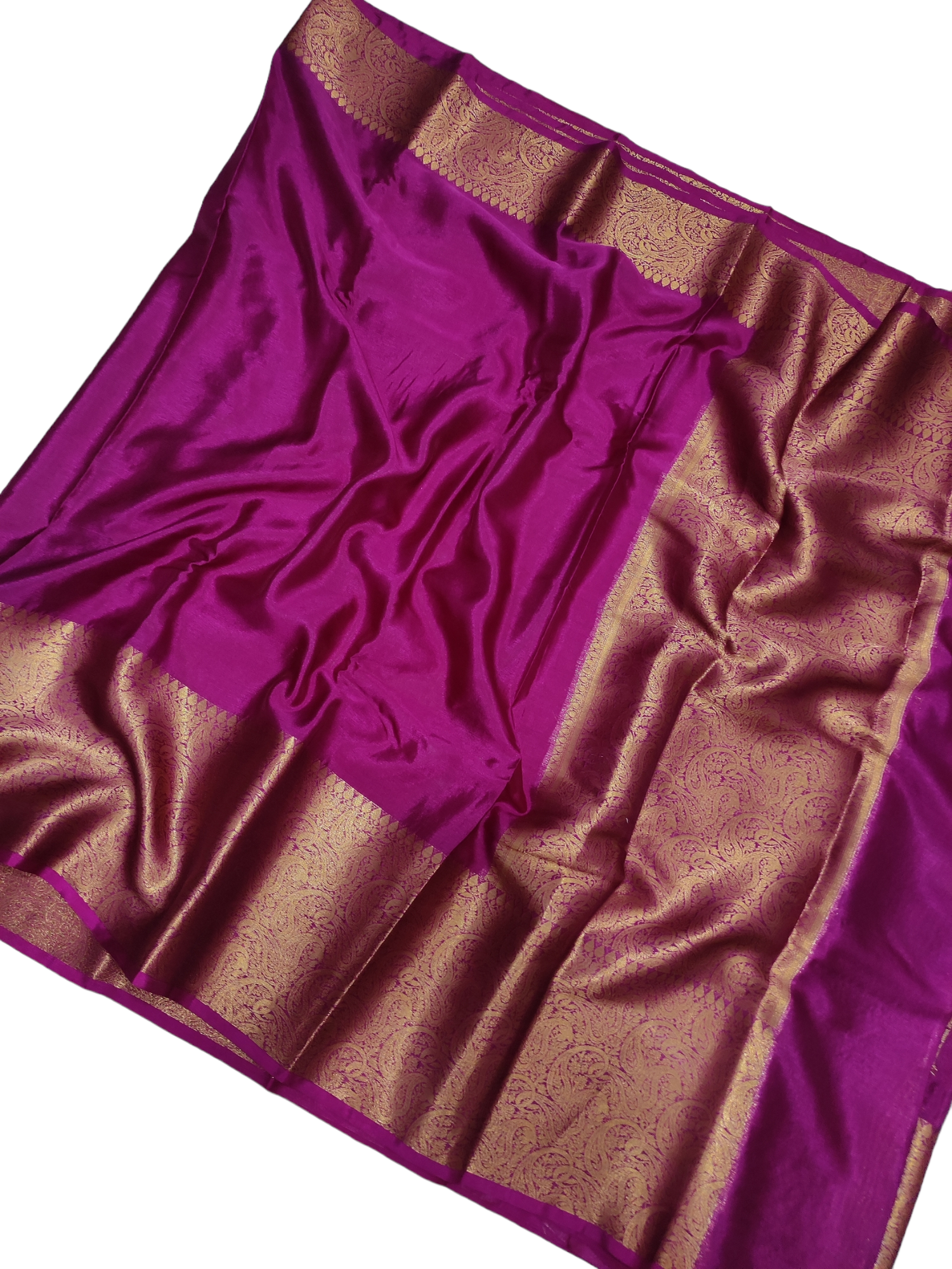 Purple Colour Plain Body Warm Silk Saree