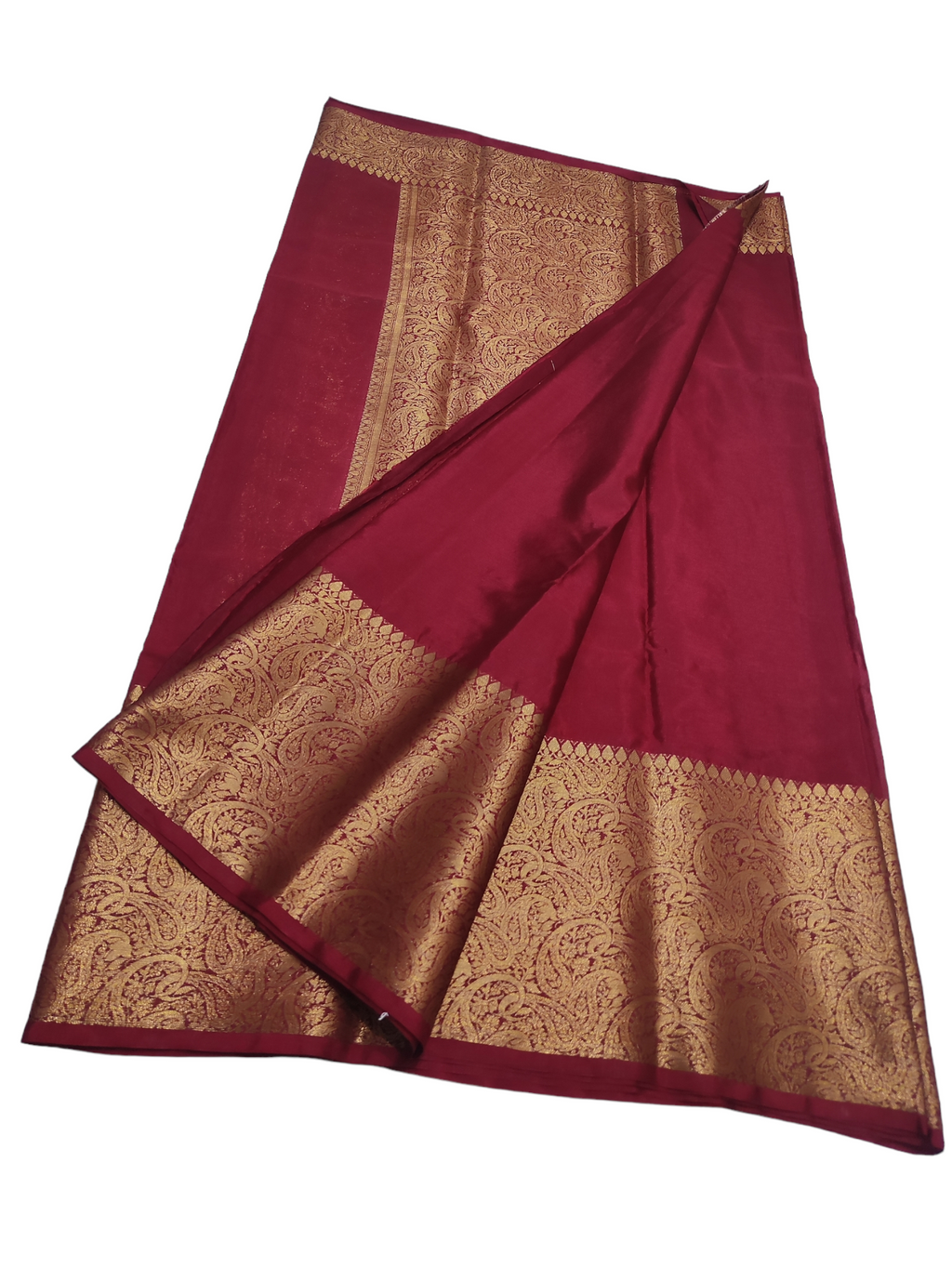 Maroon Colour Plain Body Warm Silk Saree