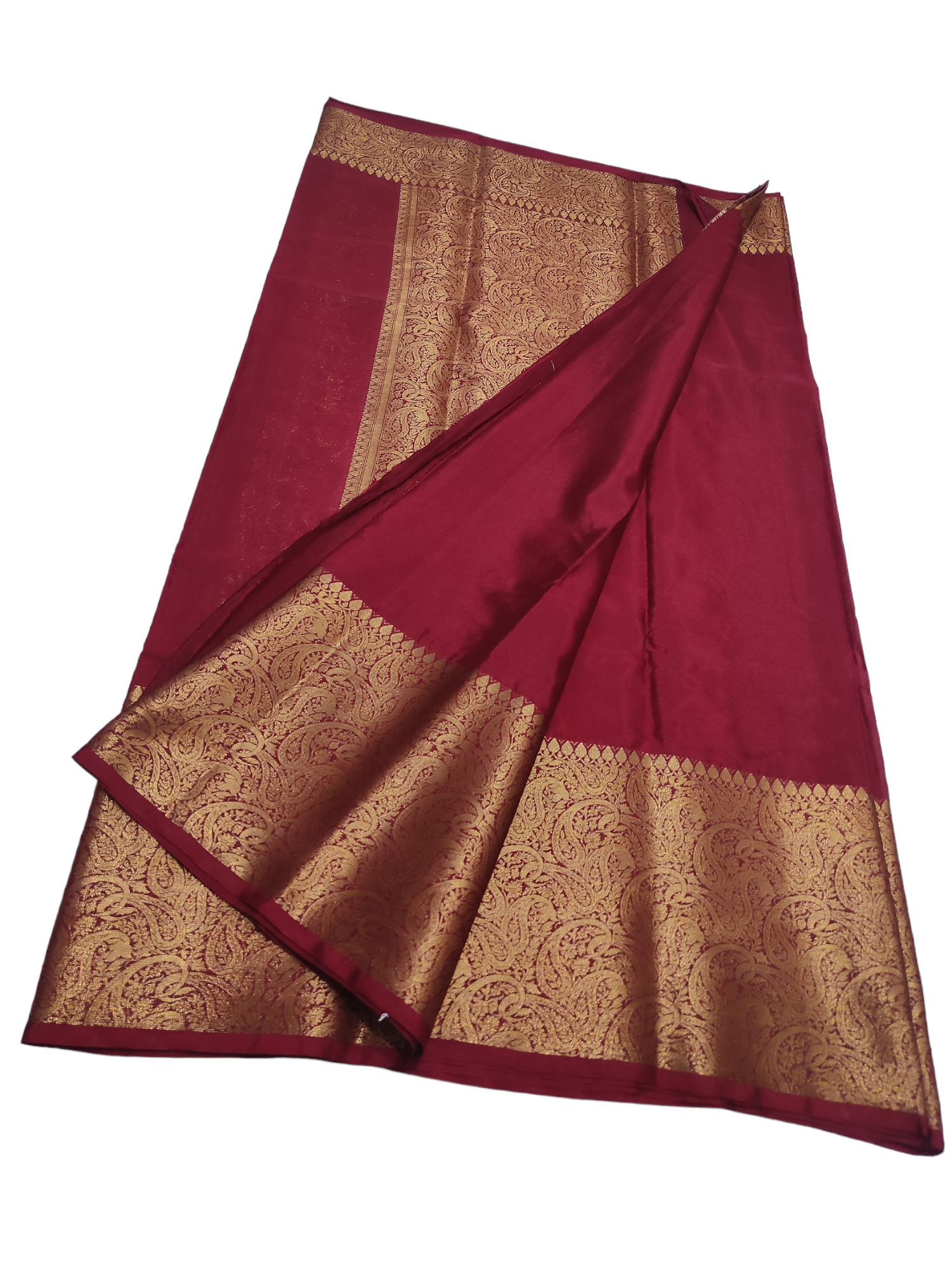 Maroon Colour Plain Body Warm Silk Saree