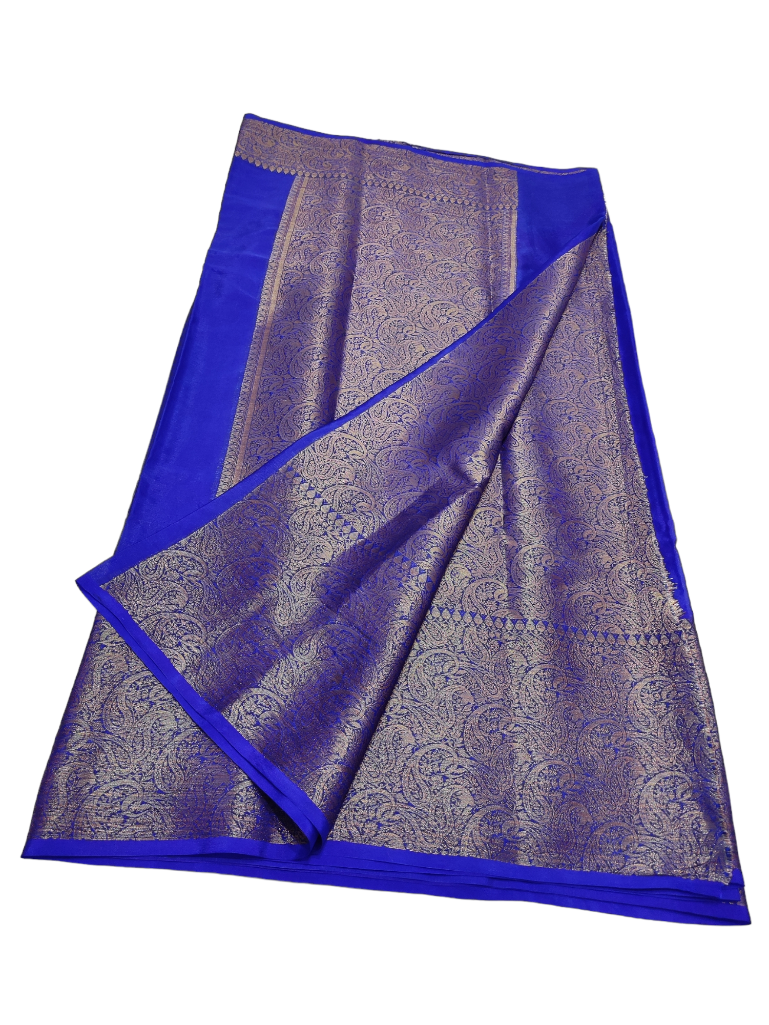 Royal Blue Colour Plain Body Warm Silk Saree