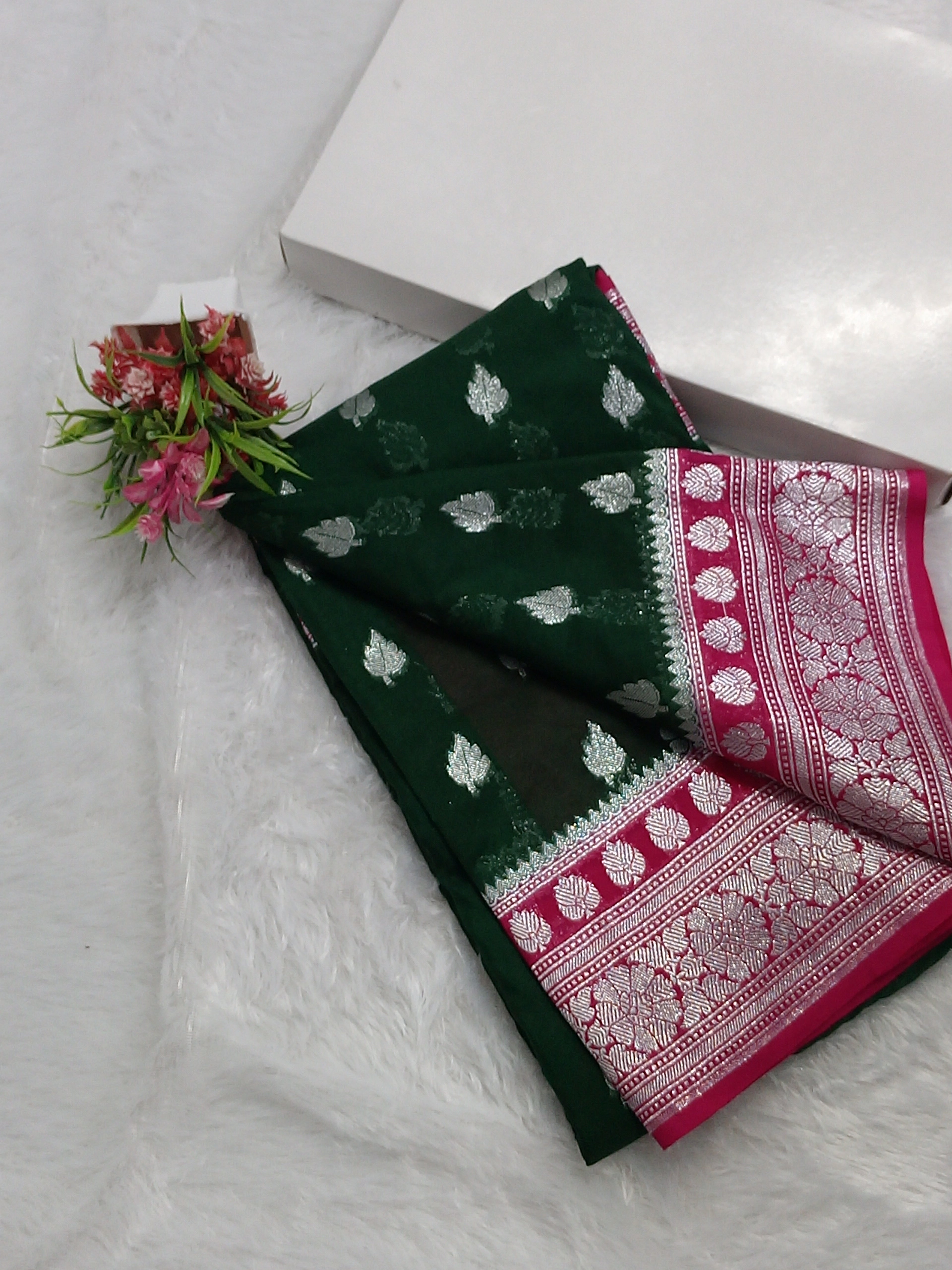 Elegant Banarasi Khaddi Georgette Saree