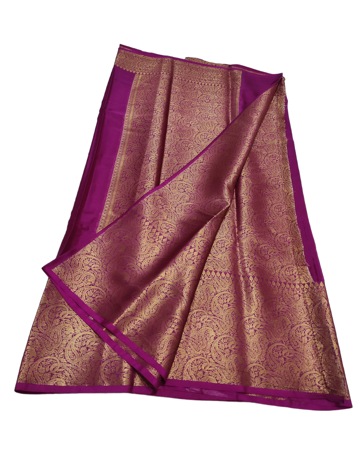 Purple Colour Plain Body Warm Silk Saree