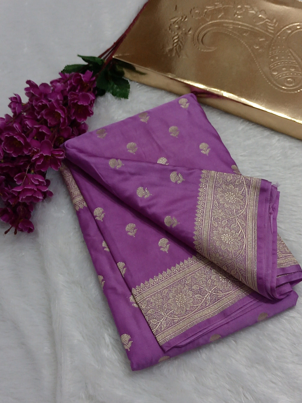 Pink Color Banarasi Mashru Silk Saree