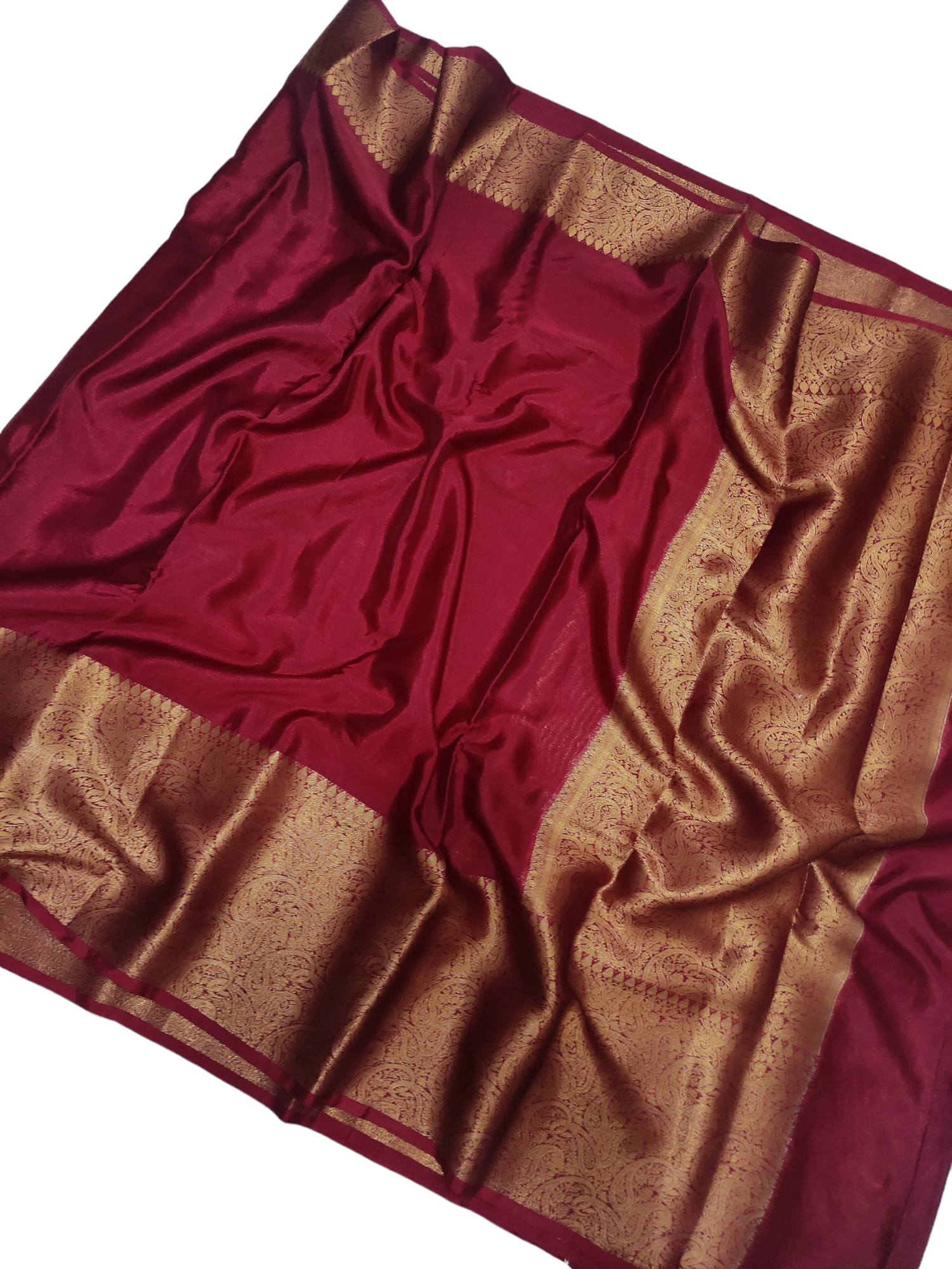 Maroon Colour Plain Body Warm Silk Saree