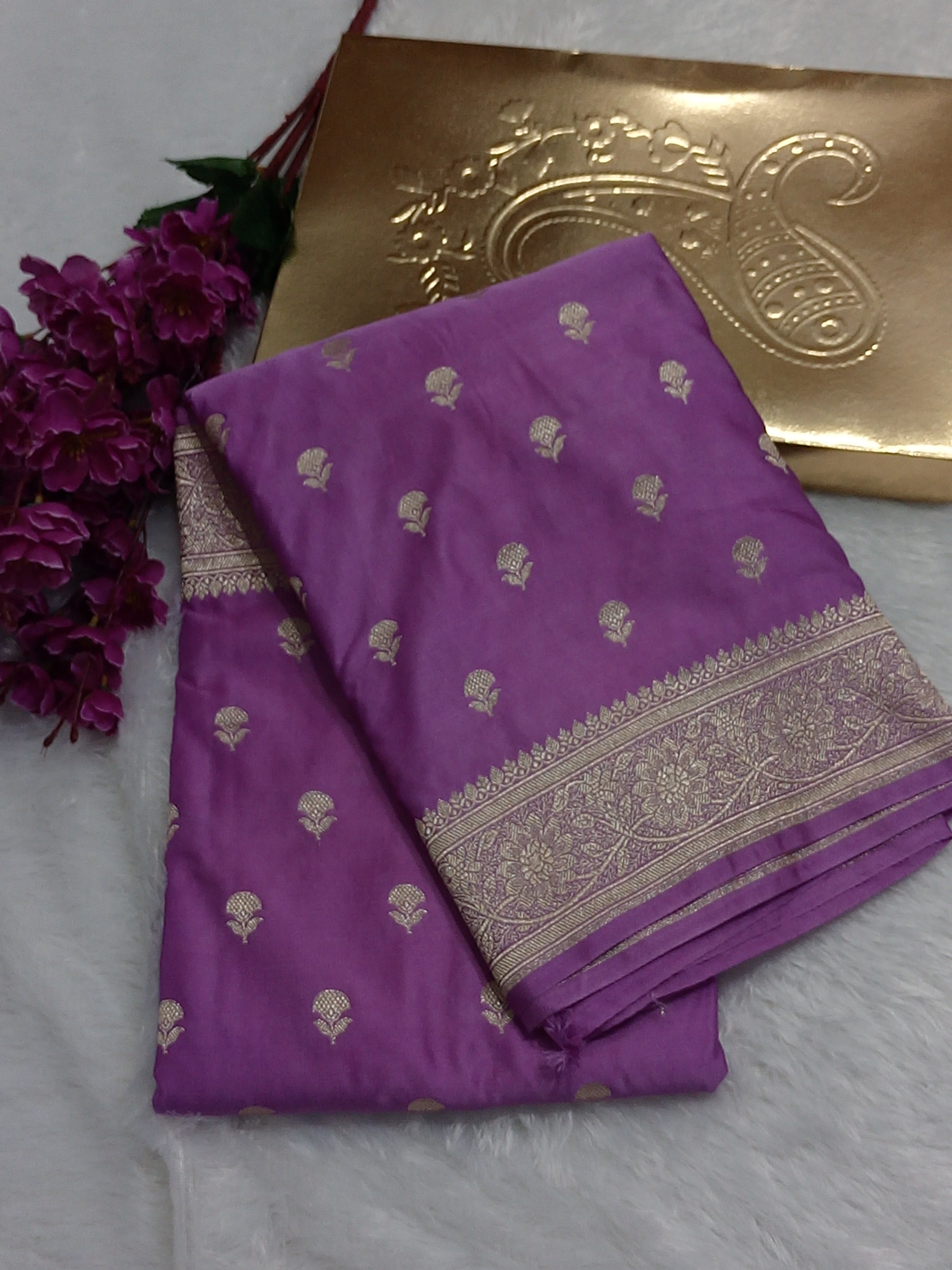 Pink Color Banarasi Mashru Silk Saree