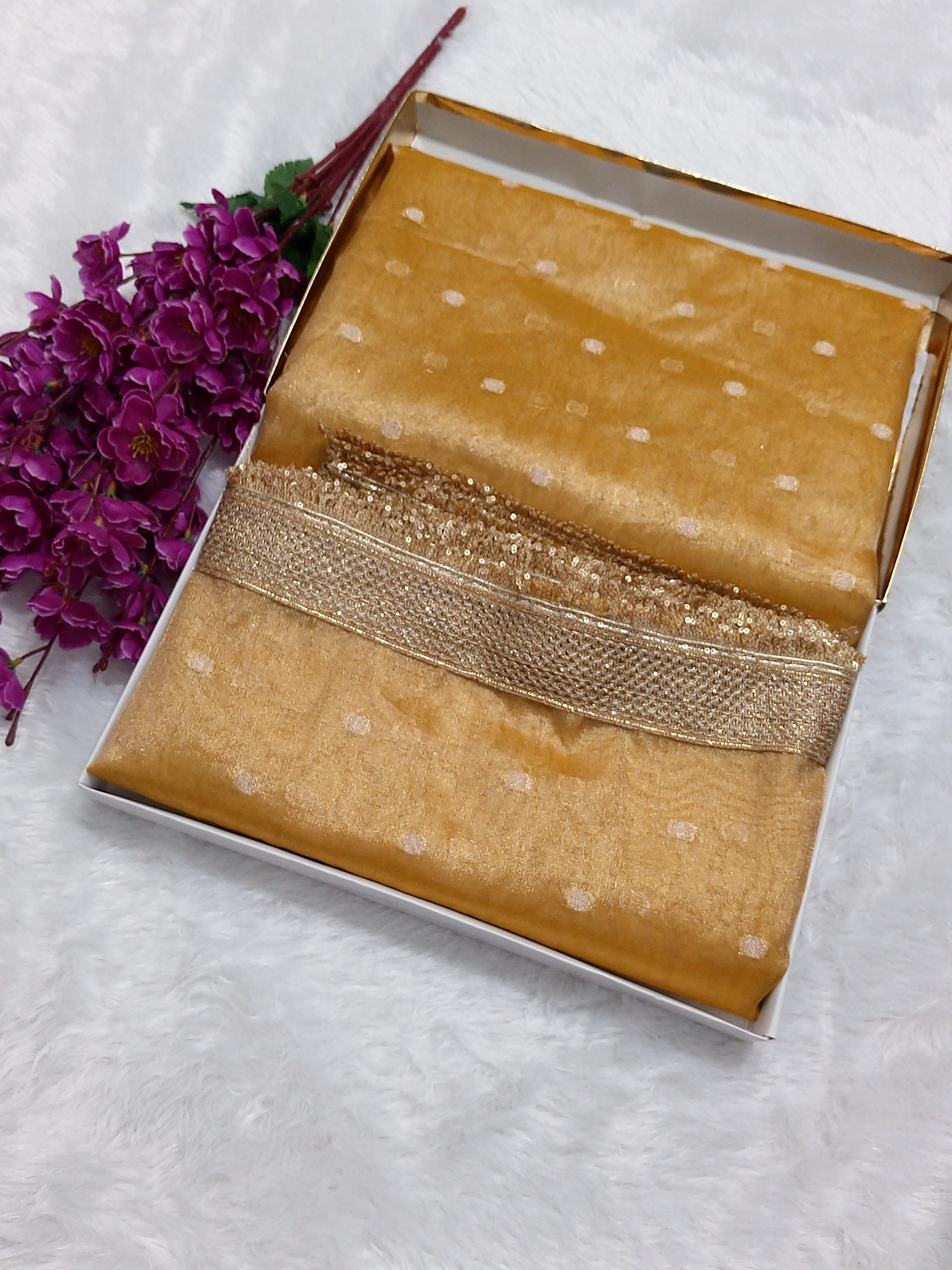 Organza Tissue Saree With Gota Patti Work