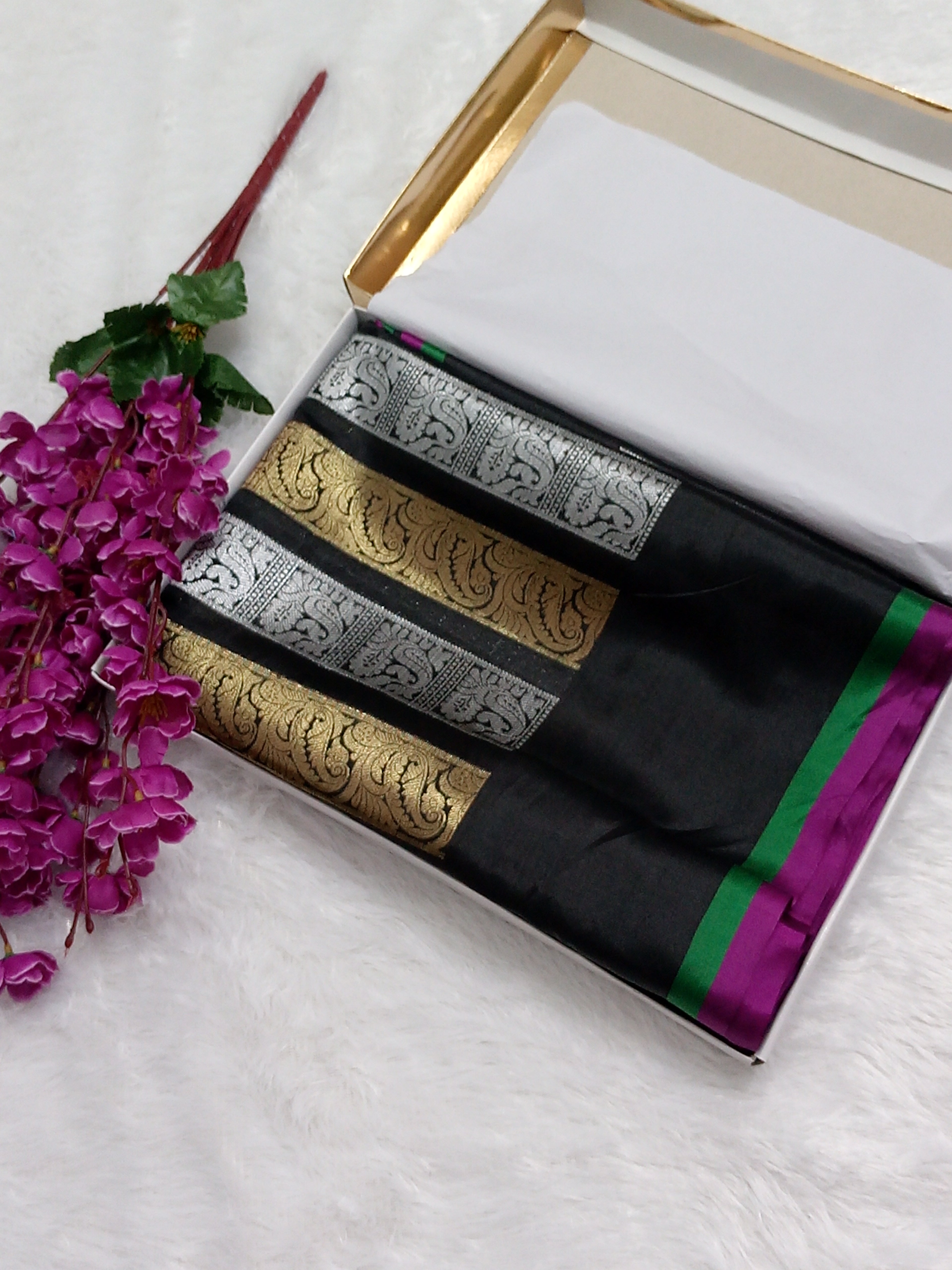 Nita Ambani inspired Modern Katan Silk Saree