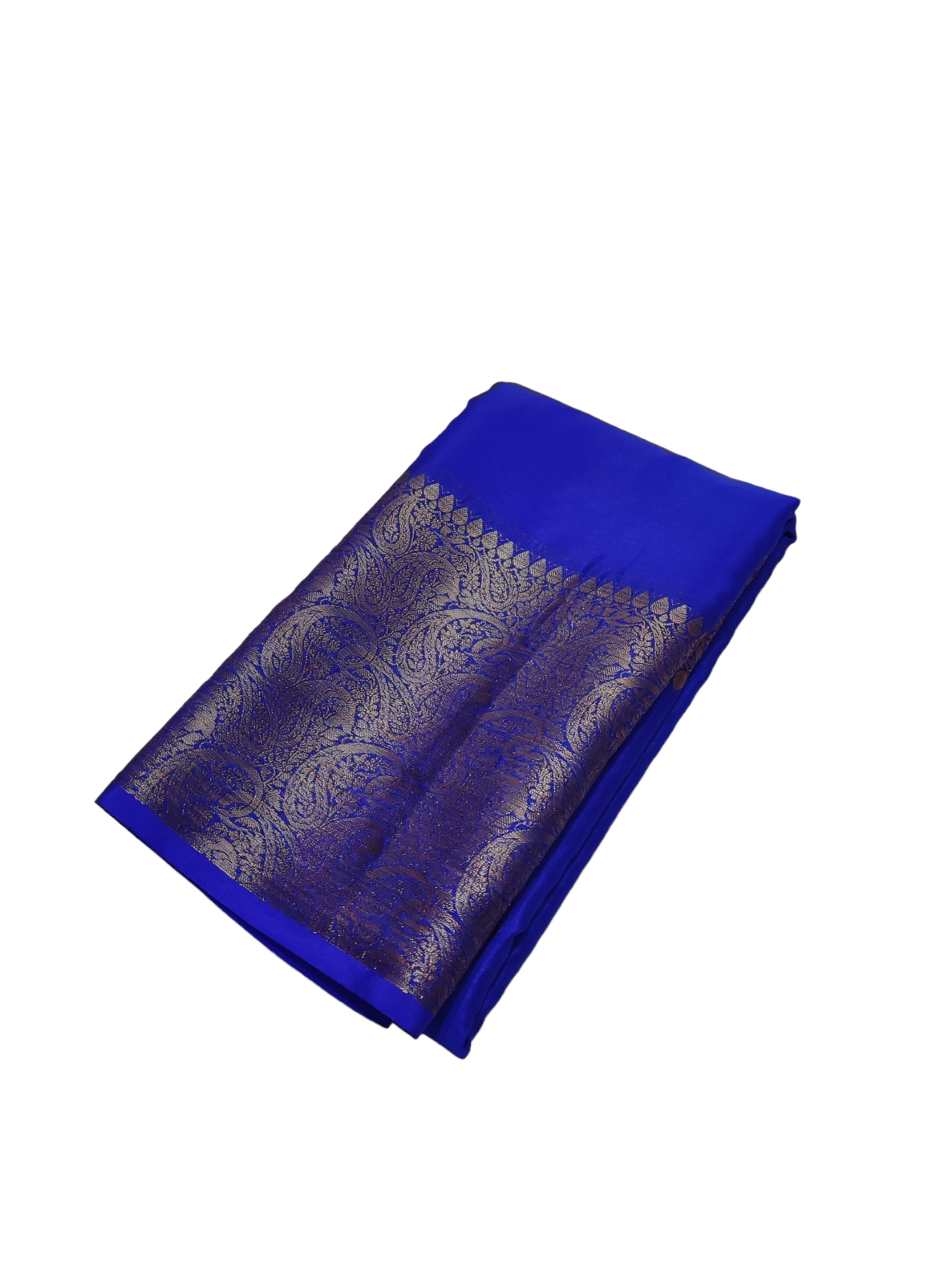Royal Blue Colour Plain Body Warm Silk Saree