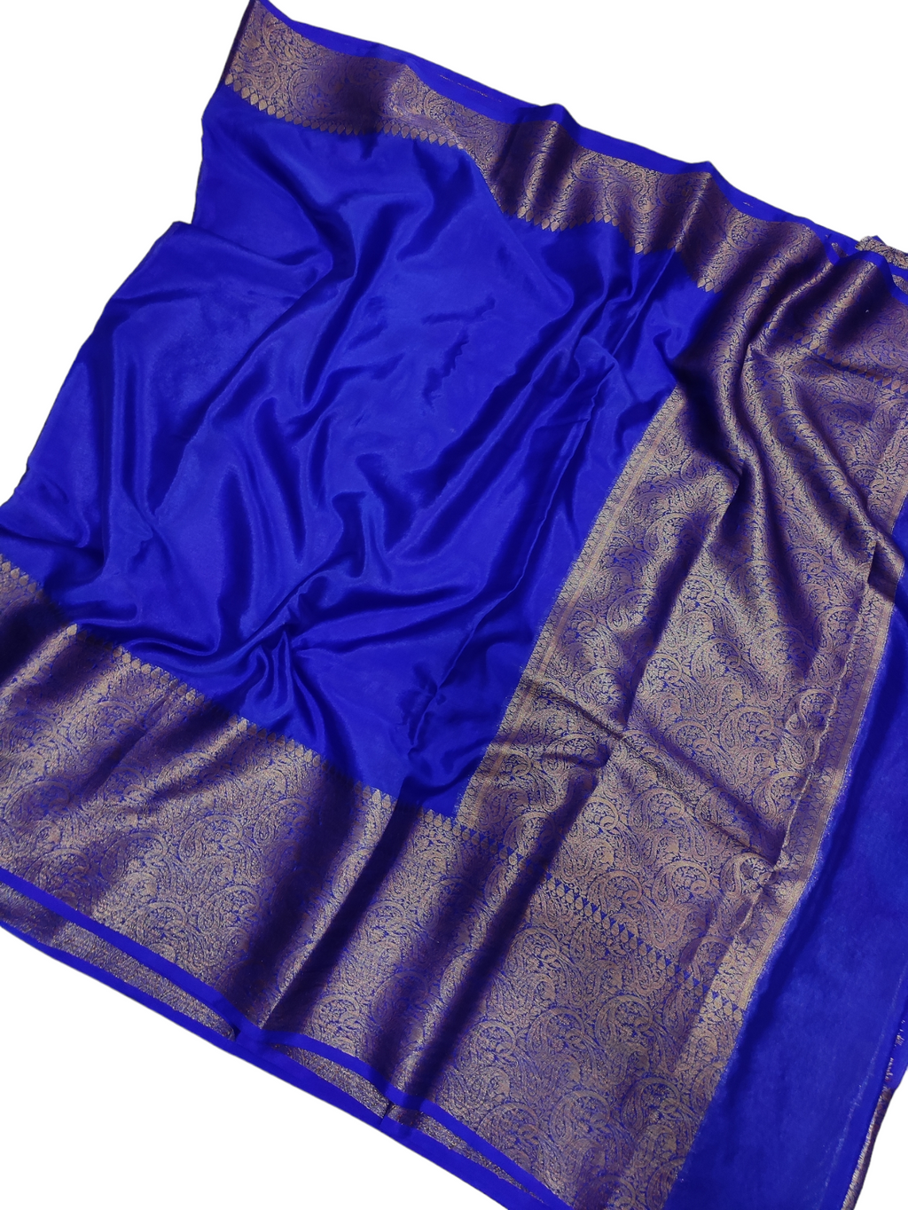 Royal Blue Colour Plain Body Warm Silk Saree
