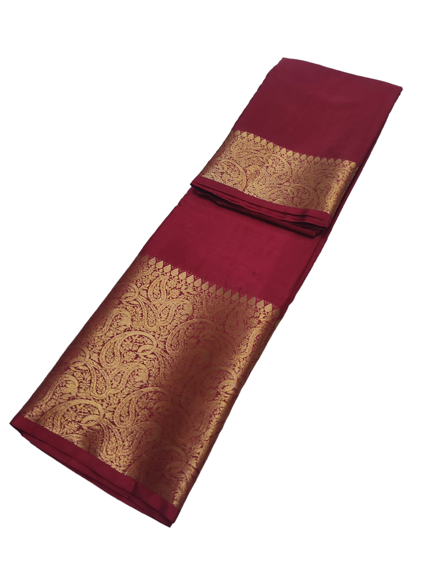 Maroon Colour Plain Body Warm Silk Saree