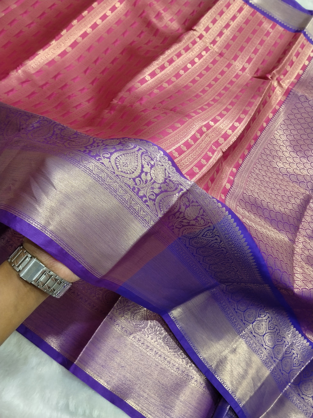 Red Colour Fancy Banarasi Tissue Brocade Saree Double Zari Woven