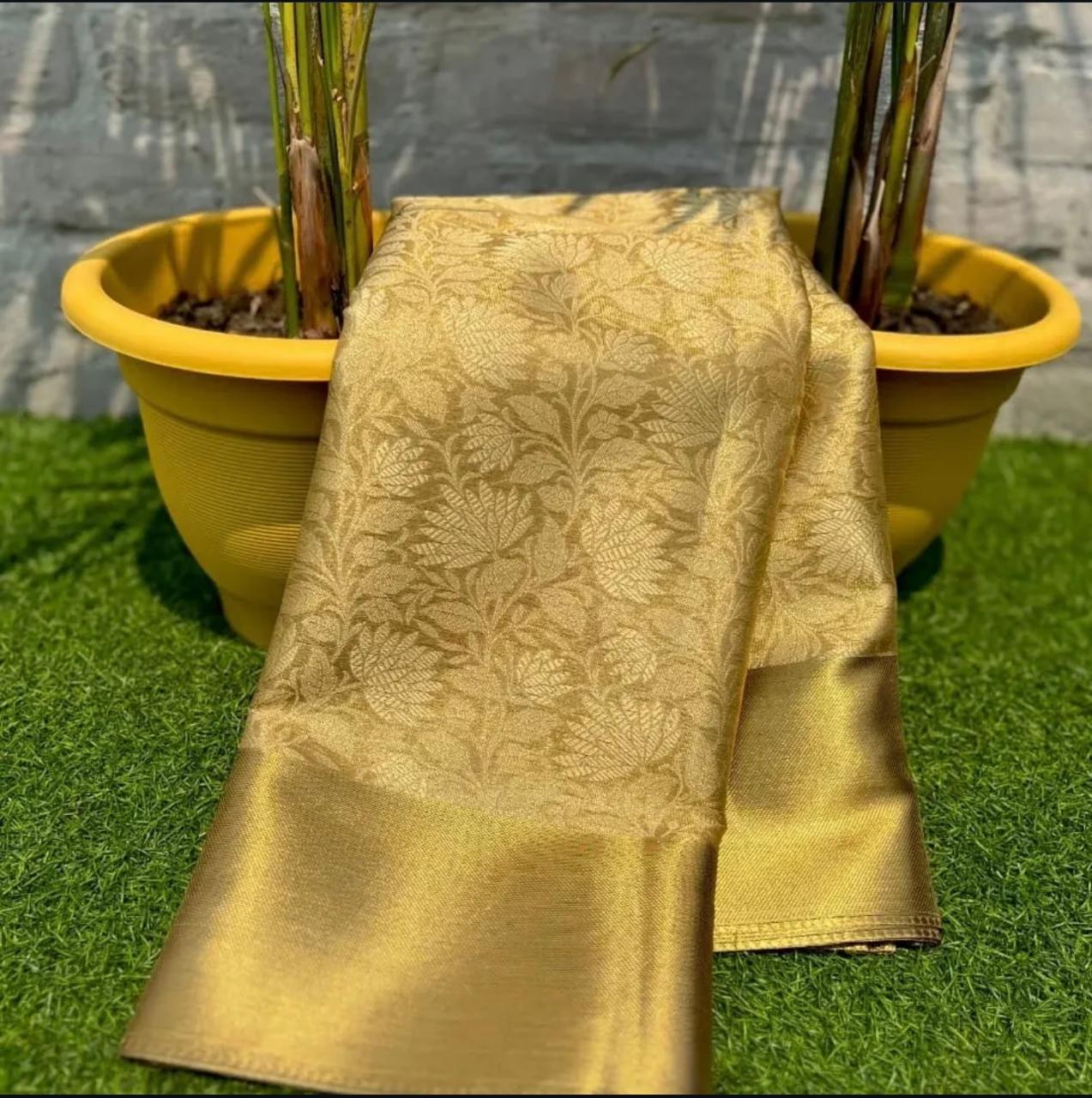 Nita Ambani inspired Fancy Banarasi Tissue Brocade Saree