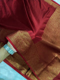 Dark Maroon Colour Banarasi Warm Silk Soft Saree