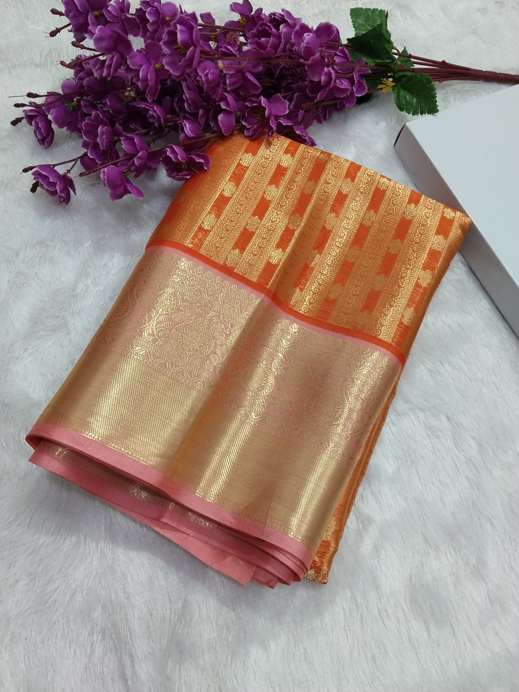 Fancy Banarasi Tissue Brocade Saree Double Zari Woven