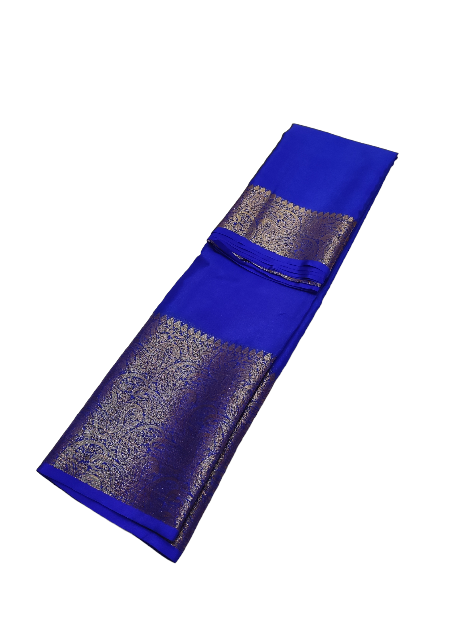 Royal Blue Colour Plain Body Warm Silk Saree