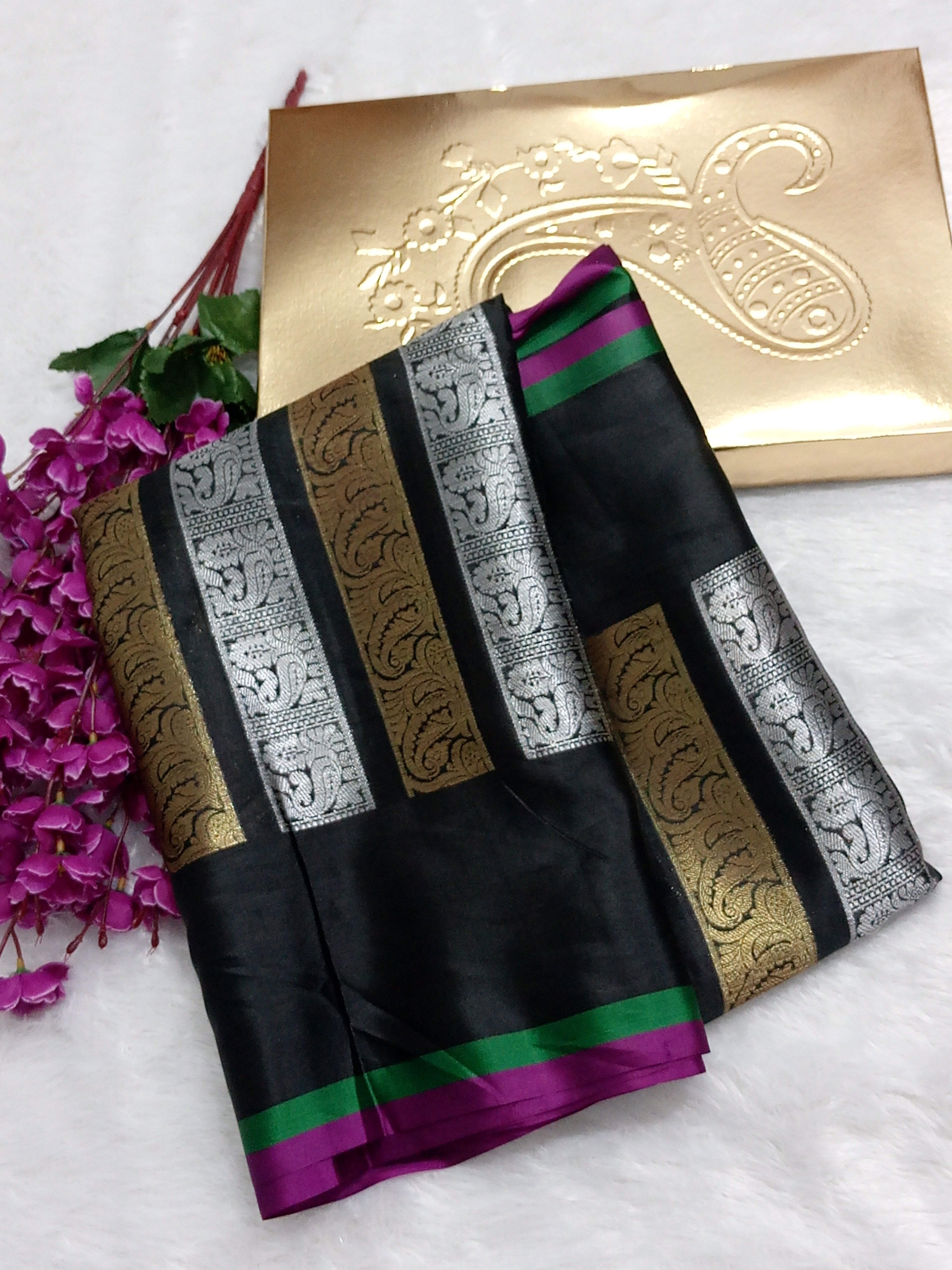 Nita Ambani inspired Modern Katan Silk Saree