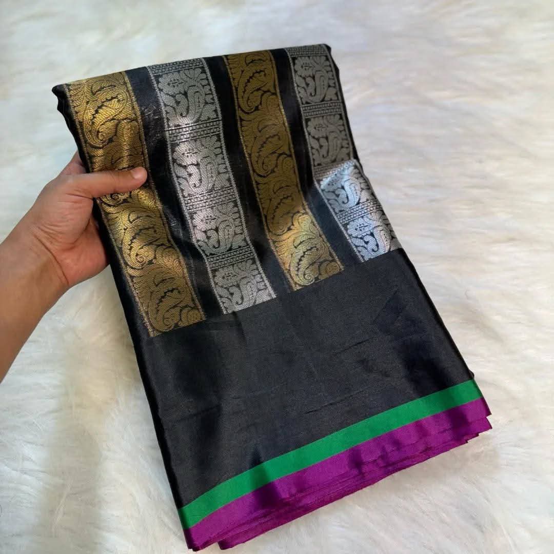 Nita Ambani inspired Modern Katan Silk Saree