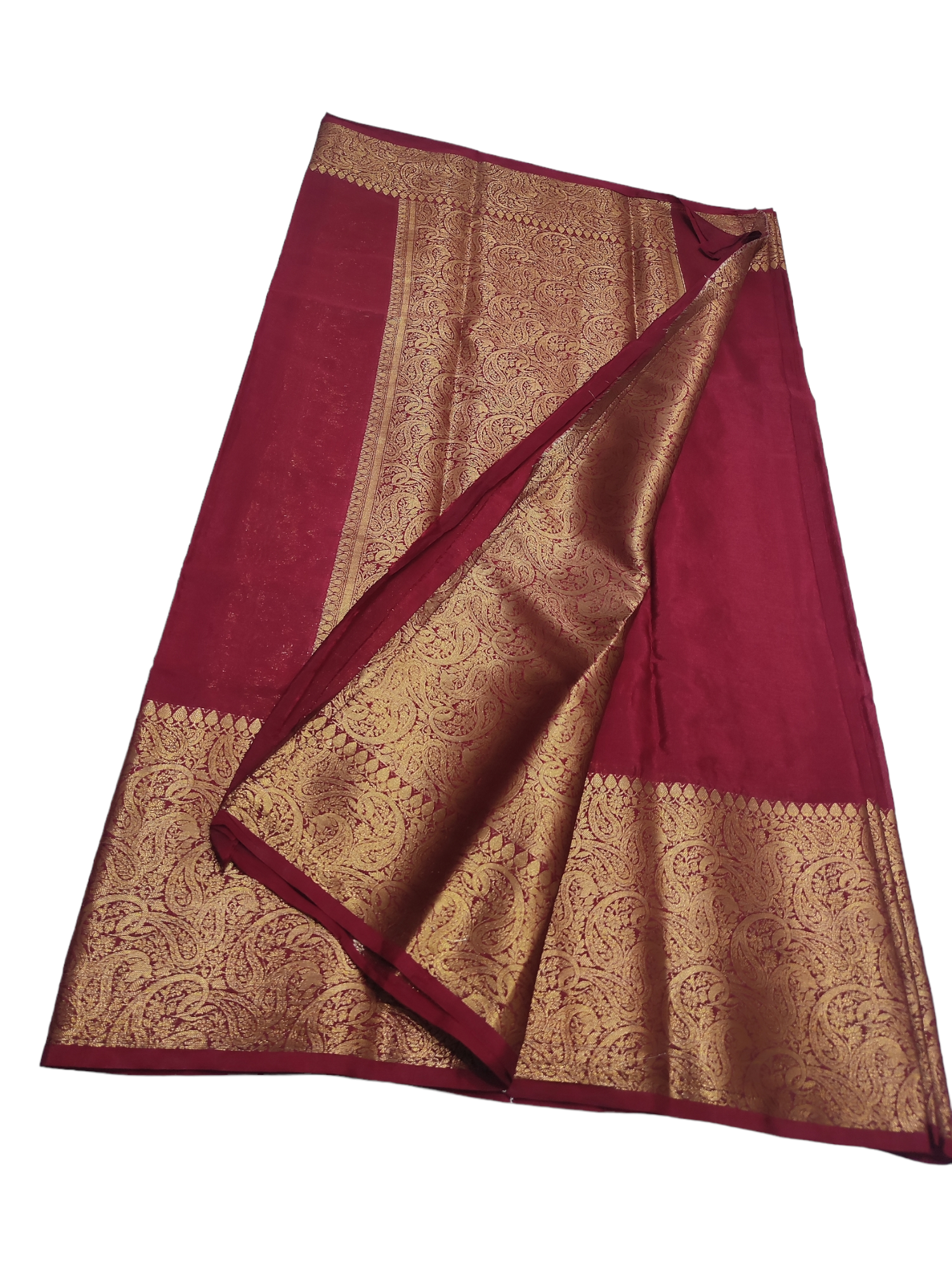 Maroon Colour Plain Body Warm Silk Saree