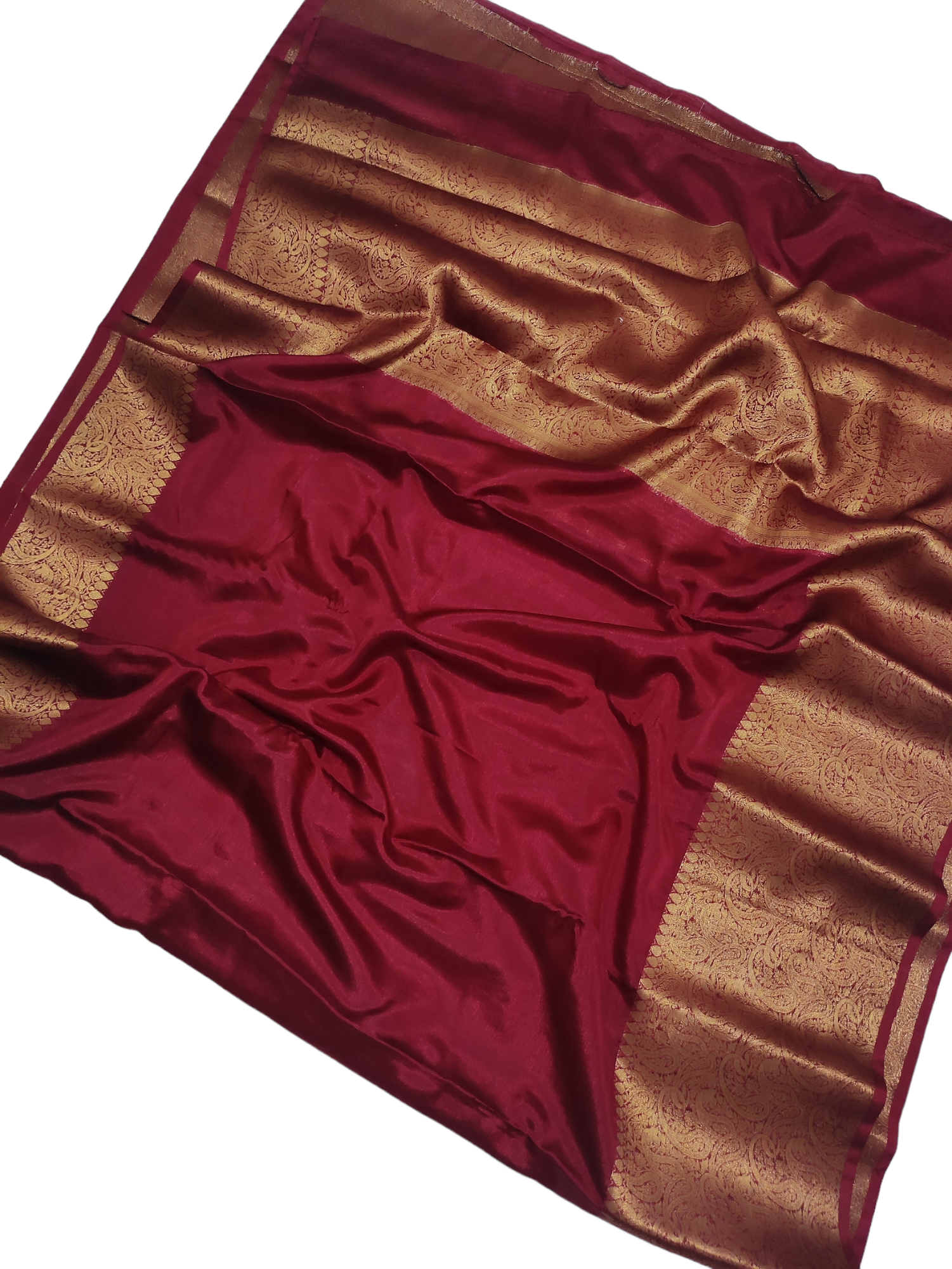 Maroon Colour Plain Body Warm Silk Saree