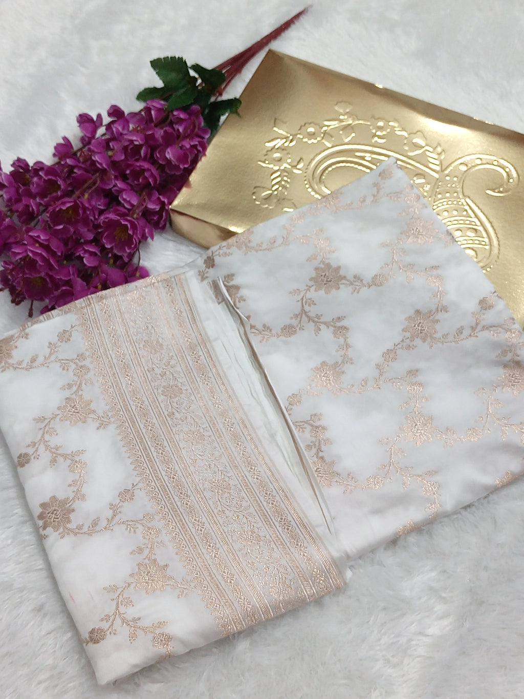 Zari Woven Banarasi Mashru Silk Saree