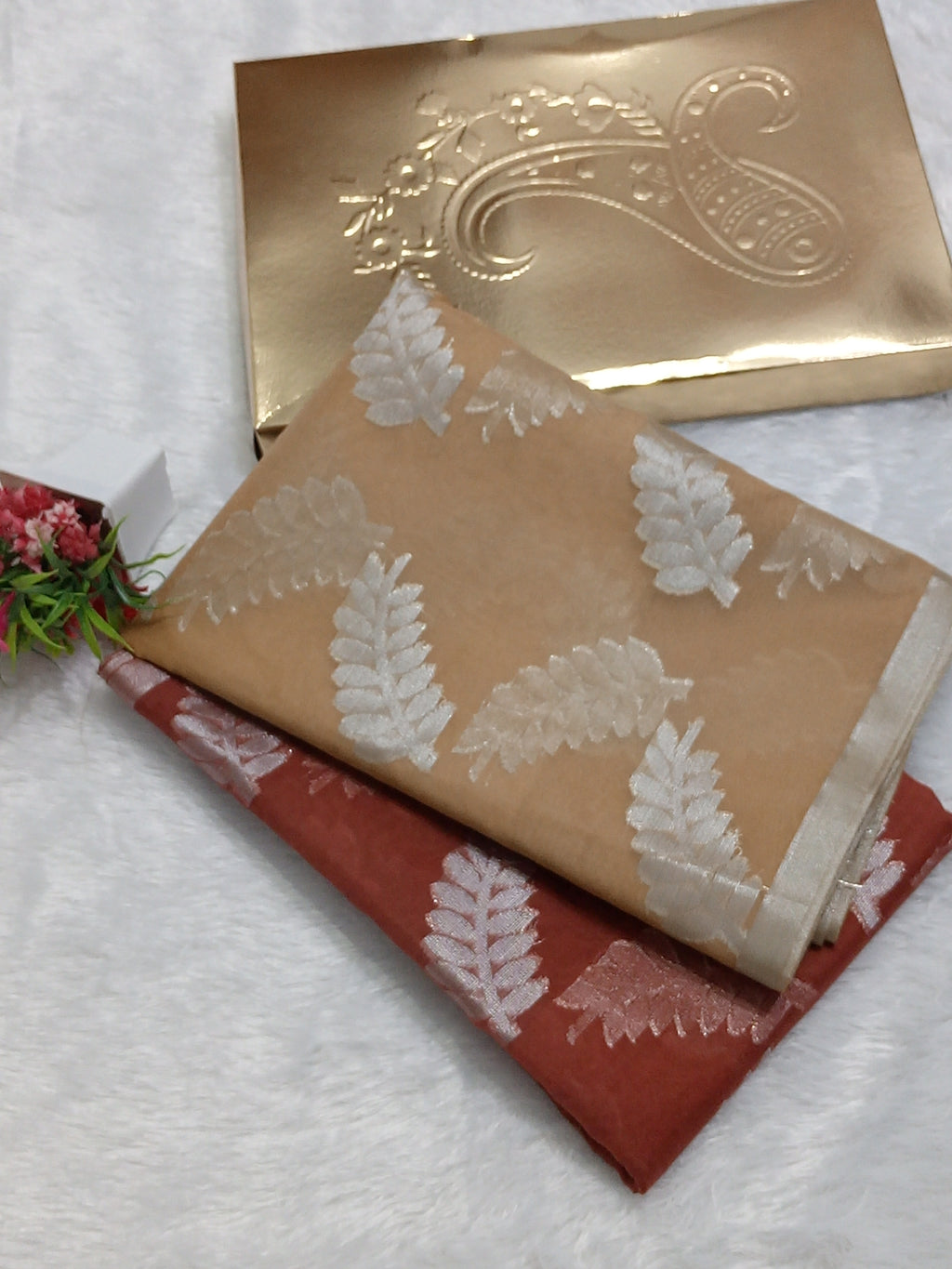 Dual Colour Banarasi Kora Organza Saree