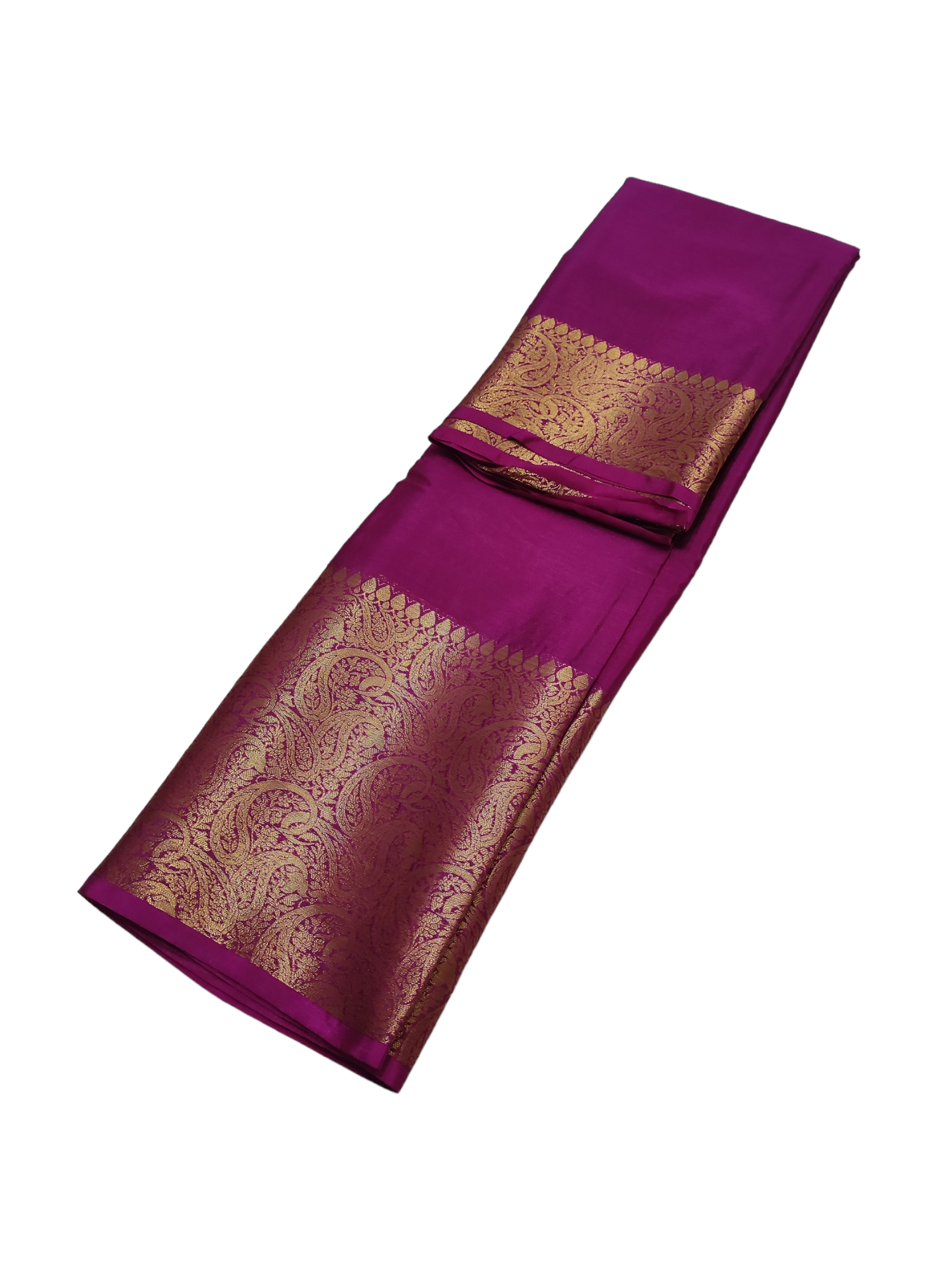 Purple Colour Plain Body Warm Silk Saree