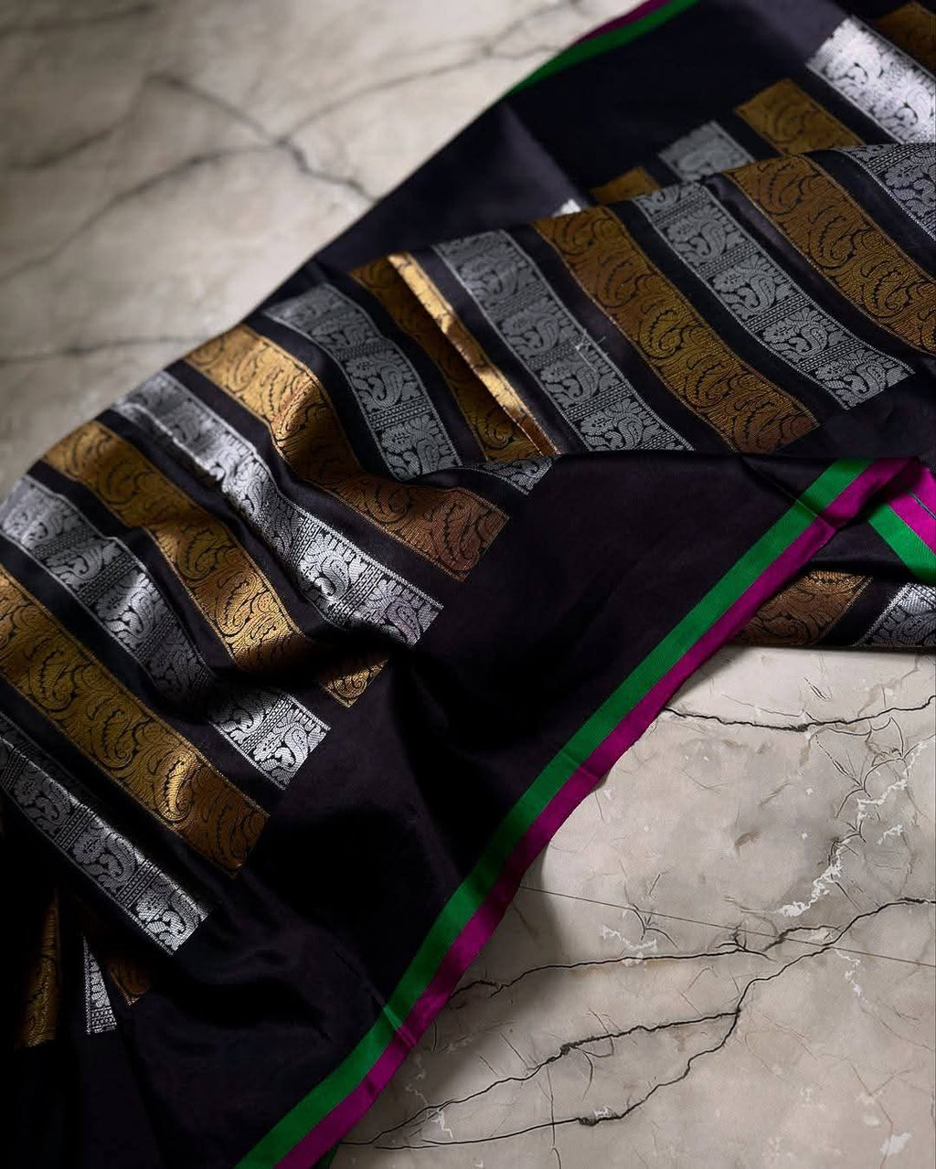 Nita Ambani inspired Modern Katan Silk Saree