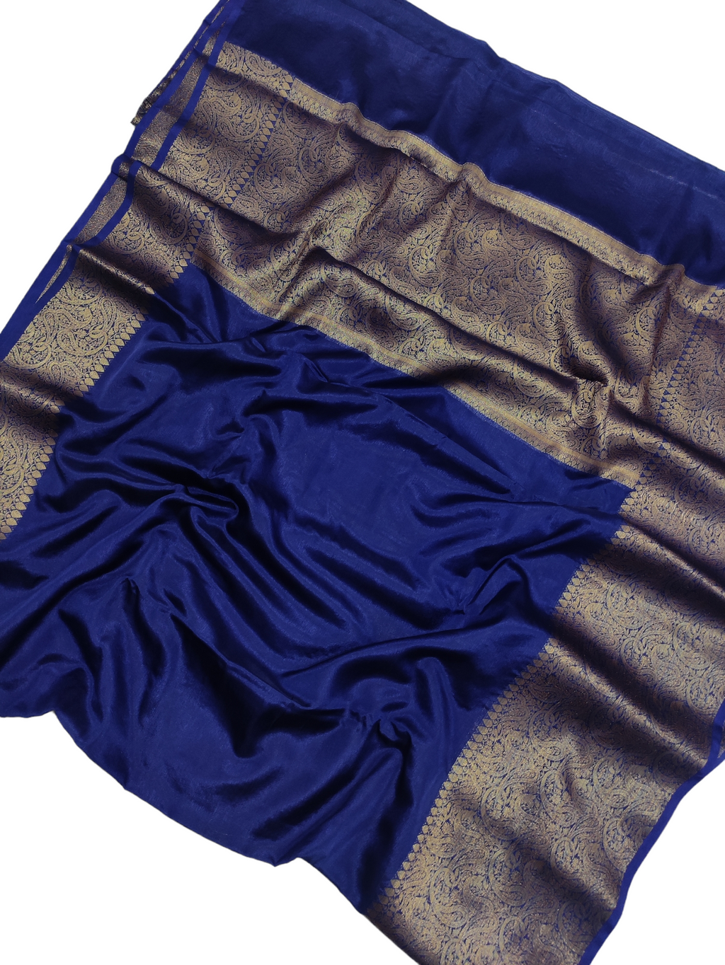 Navy Blue Colour Plain Body Warm Silk Saree