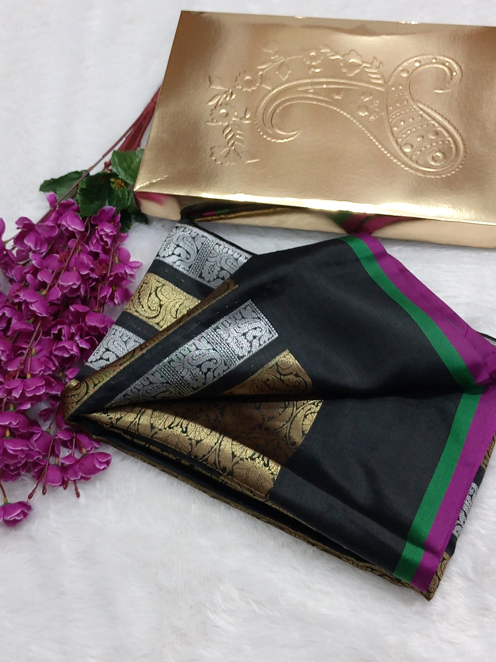 Nita Ambani inspired Modern Katan Silk Saree